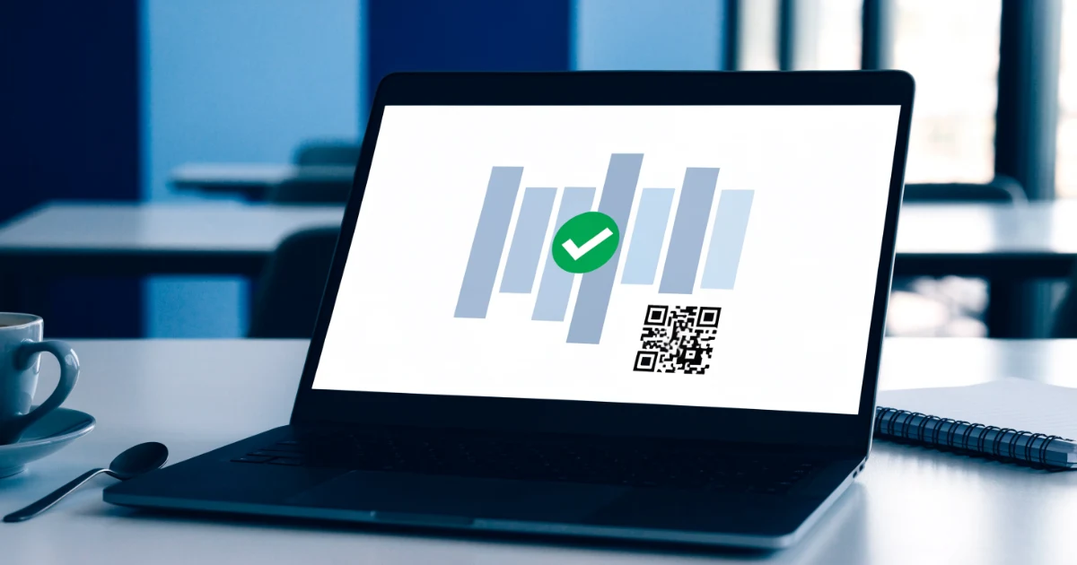 Laptop exibindo fatura eletrônica validada com QR code, tema SIFEN no Paraguai
